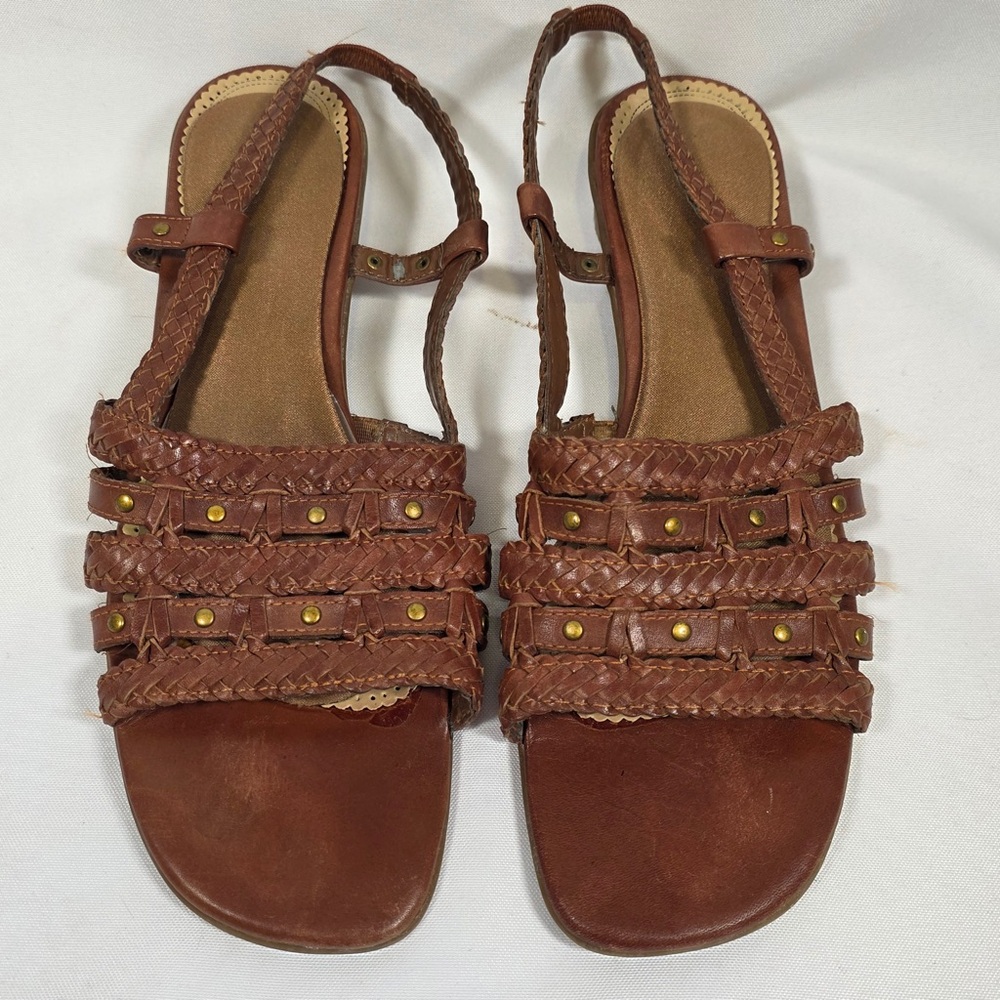 Trotters Abigail Slingback Sandals in brown leather Women’s Size 11